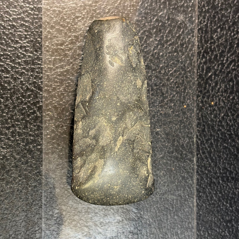 Neolithic Polished Stone Celt Axe Head Ancient Lithic Tool Artifact Speckled
